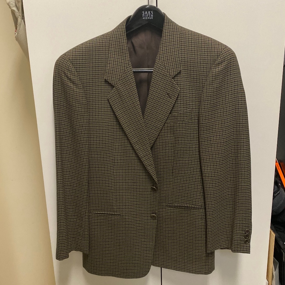 Plaid Saks Fifth Avenue Blazer Size 40